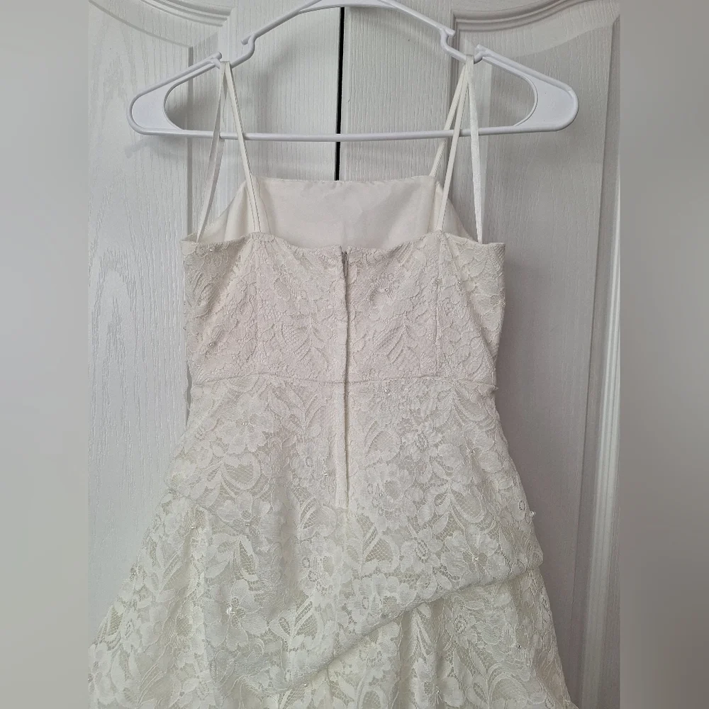 David's Bridal Elegant White Lace Dress - Picture 8 of 11